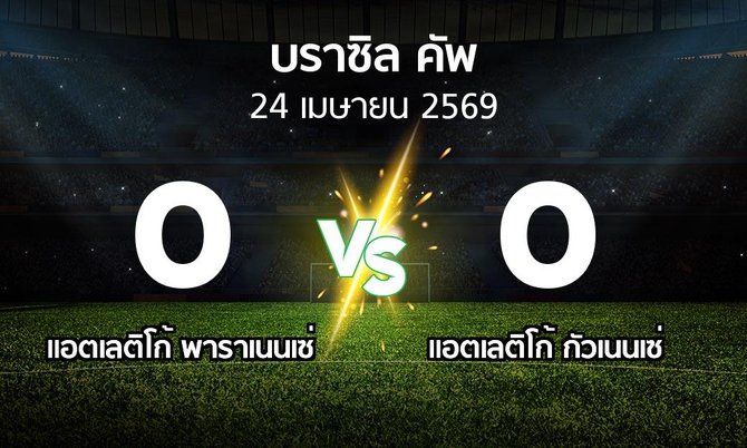 ผลบอล : แอตเลติโก้ พาราเนนเซ่ vs แอตเลติโก้ กัวเนนเซ่ (บราซิล-คัพ 2026)