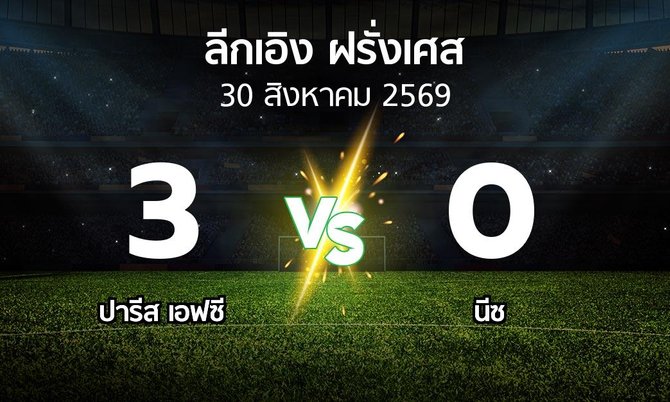 ผลบอล : ปารีส เอฟซี vs นีซ (ลีกเอิง 2026-2027)