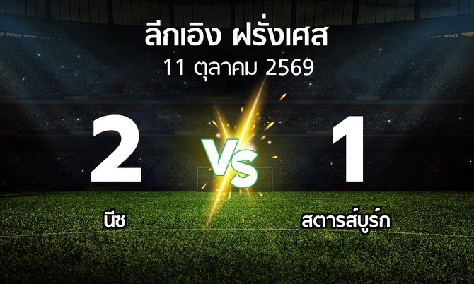 ผลบอล : นีซ vs สตารส์บูร์ก (ลีกเอิง 2026-2027)