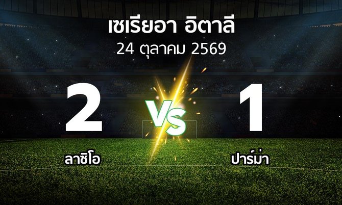 ผลบอล : ลาซิโอ vs ปาร์ม่า (เซเรีย อา 2026-2027)