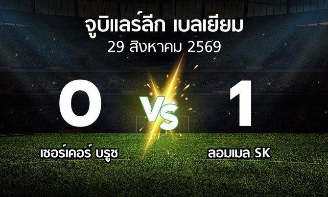 ผลบอล : เซอร์เคอร์ บรูซ vs ลอมเมล SK (จูบิแลร์ลีก เบลเยียม 2026-2027)