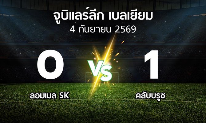 ผลบอล : ลอมเมล SK vs คลับบรูซ (จูบิแลร์ลีก เบลเยียม 2026-2027)