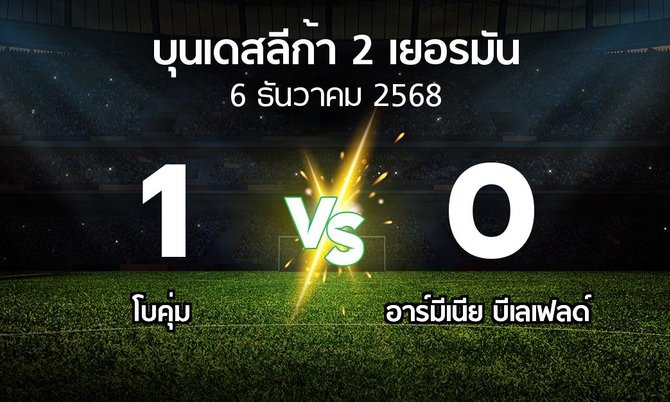 ผลบอล : โบคุ่ม vs อาร์มีเนีย บีเลเฟลด์ (บุนเดสลีก้า-2-เยอรมัน 2025-2026)
