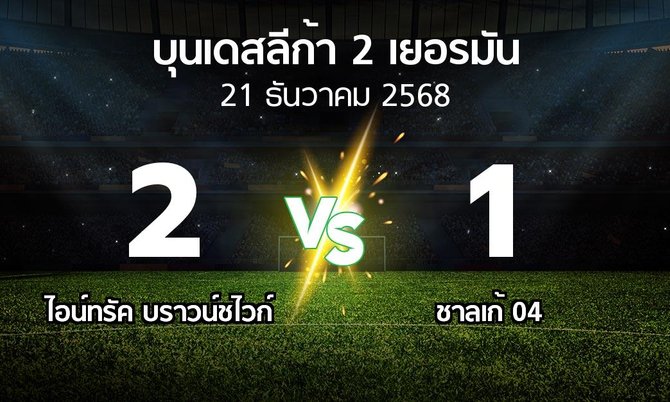 ผลบอล : บราวน์ชไวก์ vs ชาลเก้ 04 (บุนเดสลีก้า-2-เยอรมัน 2025-2026)