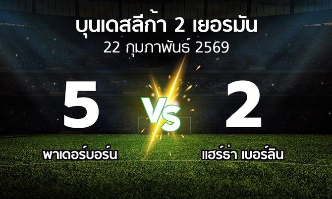 ผลบอล : พาเดอร์บอร์น vs แฮร์ธ่า เบอร์ลิน (บุนเดสลีก้า-2-เยอรมัน 2025-2026)