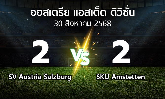 ผลบอล : SV Austria Salzburg vs SKU Amstetten (ออสเตรีย-แอสเต็ด-ดิวิชั่น 2025-2026)