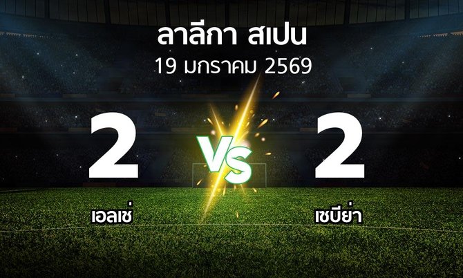 ผลบอล : เอลเช่ vs เซบีย่า (ลา ลีกา 2025-2026)