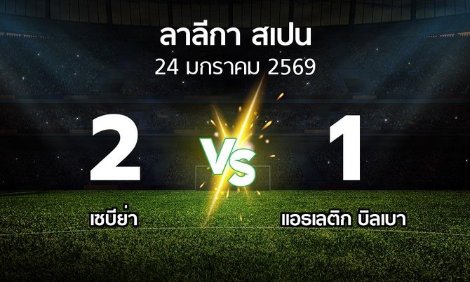 ผลบอล : เซบีย่า vs แอธ. บิลเบา (ลา ลีกา 2025-2026)