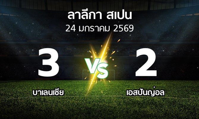 ผลบอล : บาเลนเซีย vs เอสปันญ่อล (ลา ลีกา 2025-2026)