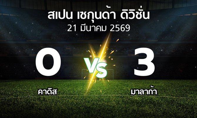 ผลบอล : คาดิส vs มาลาก้า (สเปน-เซกุนด้า-ดิวิชั่น 2025-2026)