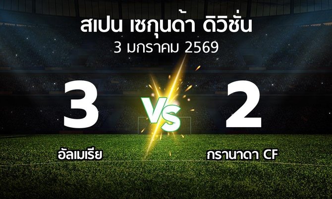 ผลบอล : อัลเมเรีย vs กรานาดา (สเปน-เซกุนด้า-ดิวิชั่น 2025-2026)