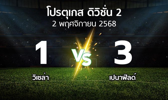 ผลบอล : วิเซล่า vs เปนาฟิลด์ (โปรตุเกส-ดิวิชั่น-2 2025-2026)