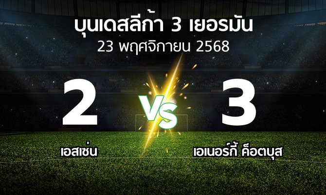 ผลบอล : เอสเซ่น vs เอเนอร์กี้ ค็อตบุส (บุนเดสลีก้า-3-เยอรมัน 2025-2026)