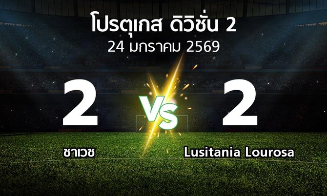 ผลบอล : ชาเวซ vs Lusitania Lourosa (โปรตุเกส-ดิวิชั่น-2 2025-2026)