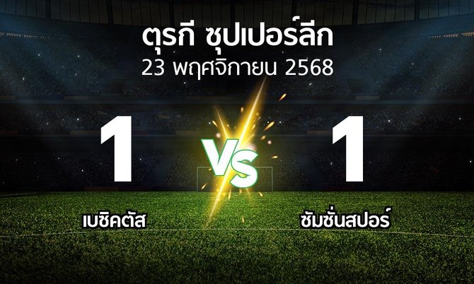 ผลบอล : เบซิคตัส vs ซัมซั่นสปอร์ (ตุรกี-ซุปเปอร์ลีก 2025-2026)