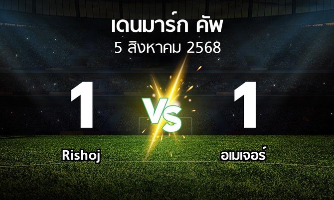 ผลบอล : Rishoj vs อเมเจอร์ (เดนมาร์ก-คัพ 2025-2026)