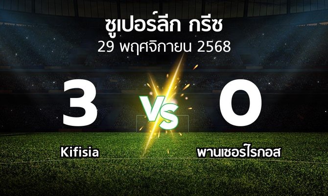 ผลบอล : Kifisia vs Panser (ซูเปอร์ลีก-กรีซ 2025-2026)