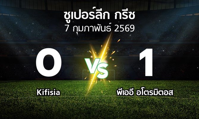 ผลบอล : Kifisia vs พีเออี อโตรมิตอส (ซูเปอร์ลีก-กรีซ 2025-2026)