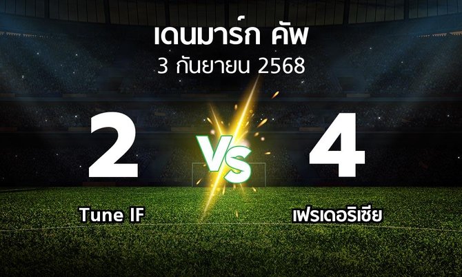 ผลบอล : Tune IF vs เฟรเดอริเซีย (เดนมาร์ก-คัพ 2025-2026)