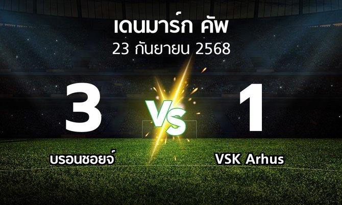 ผลบอล : บรอนชอยจ์ vs VSK Arhus (เดนมาร์ก-คัพ 2025-2026)