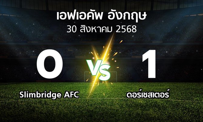 ผลบอล : Slimbridge AFC vs ดอร์เชสเตอร์ (เอฟเอ คัพ 2025-2026)