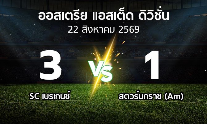 ผลบอล : SC เบรเกนซ์ vs สตวร์มกราซ (Am) (ออสเตรีย-แอสเต็ด-ดิวิชั่น 2026-2027)