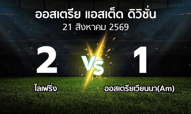 ผลบอล : ไลเฟริ่ง vs ออสเตรียเวียนนา(Am) (ออสเตรีย-แอสเต็ด-ดิวิชั่น 2026-2027)