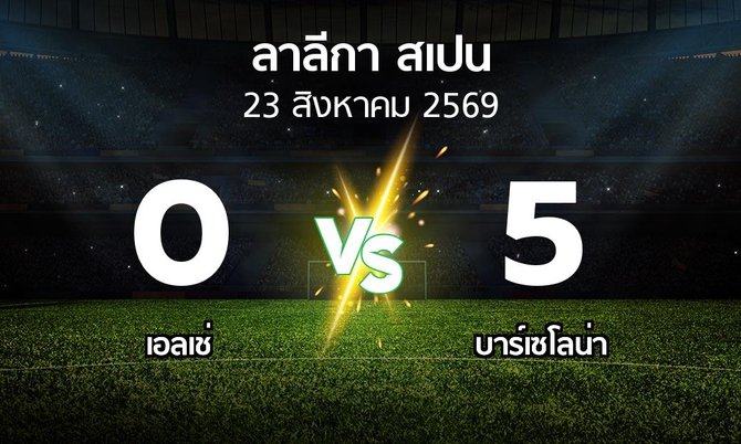 ผลบอล : เอลเช่ vs บาร์เซโลน่า (ลา ลีกา 2026-2027)