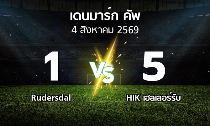 ผลบอล : Rudersdal vs HIK เฮลเลอร์รับ (เดนมาร์ก-คัพ 2026-2027)