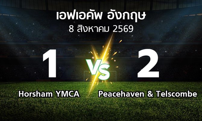 ผลบอล : Horsham YMCA vs Peacehaven & Telscombe (เอฟเอ คัพ 2026-2027)