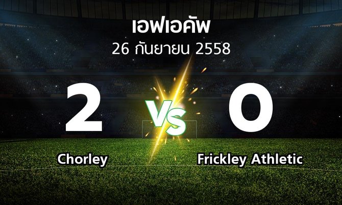 รายงานการแข่งขัน : Chorley vs Frickley Athletic (FA cup 2015-2016)
