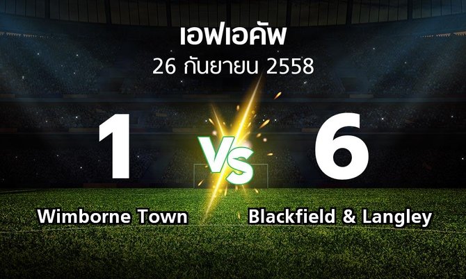 รายงานการแข่งขัน : Wimborne Town vs Blackfield & Langley (FA cup 2015-2016)