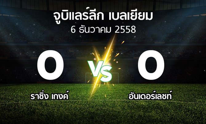รายงานการแข่งขัน : เกงค์ vs อันเดอร์เลชท์ (Belgian Jupiler League 2015-2016)