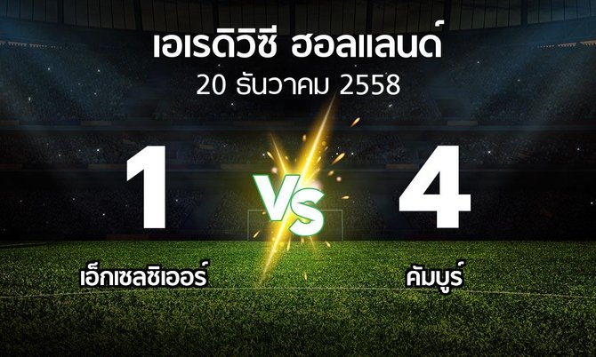 รายงานการแข่งขัน : SBV vs คัมบูร์ (holland eredivisie 2015-2016)