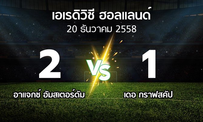 รายงานการแข่งขัน : อาแจ็กซ์ฯ vs เดอ กราฟสคัป (holland eredivisie 2015-2016)