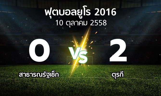 รายงานการแข่งขัน : เช็ก vs ตุรกี (UEFA European Championship 2014-2016)