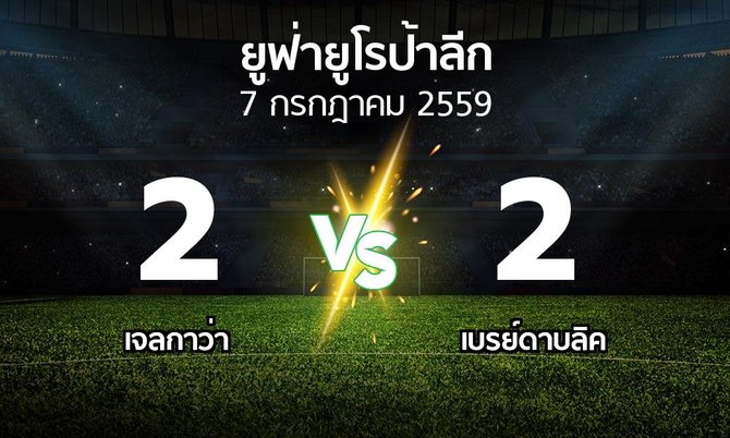 รายงานการแข่งขัน : เจลกาว่า vs เบรย์ดาบลิค (UEFA Europa League 2016-2017)