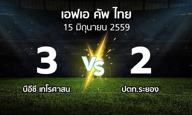 รายงานการแข่งขัน : บีอีซี เทโรฯ vs ปตท. ระยอง (Thai FA Cup )