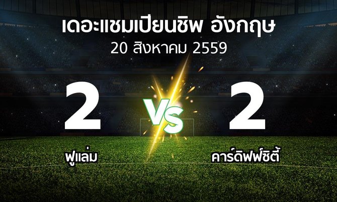 รายงานการแข่งขัน : ฟูแล่ม vs คาร์ดิฟฟ์ (The Championship 2016-2017)