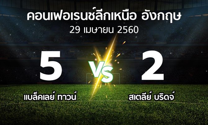 ผลบอล : แบล็คเลย์ ทาวน์ vs สเตลีย์ บริดจ์ (คอนเฟอเรนช์ลีกเหนืออังกฤษ 2016-2017)