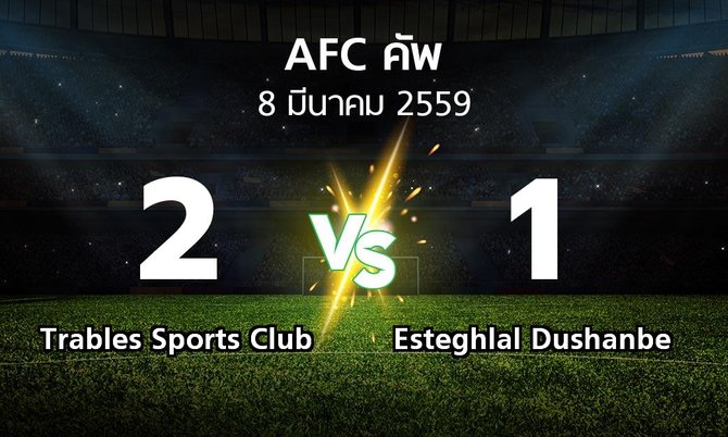 ผลบอล : Trables Sports Club vs Esteghlal Dushanbe (เอเอฟซีคัพ )