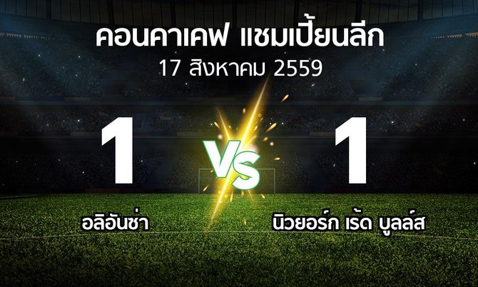 ผลบอล : อลิอันซ่า vs นิวยอร์ก เร้ด บูลล์ส (คอนคาเคฟ-แชมเปี้ยนลีก 2016-2017)