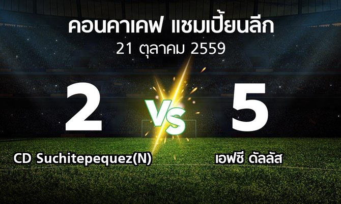 ผลบอล : CD Suchitepequez(N) vs เอฟซี ดัลลัส (คอนคาเคฟ-แชมเปี้ยนลีก 2016-2017)