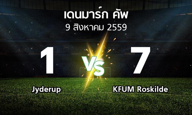 ผลบอล : Jyderup vs KFUM Roskilde (เดนมาร์ก-คัพ 2016-2017)