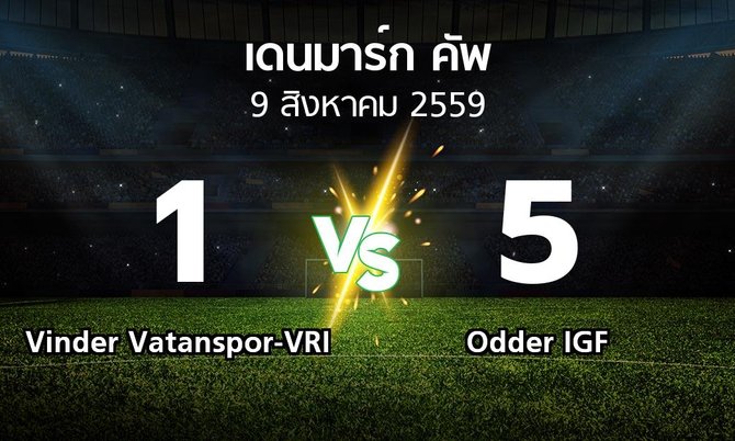 ผลบอล : Vinder Vatanspor-VRI vs Odder IGF (เดนมาร์ก-คัพ 2016-2017)