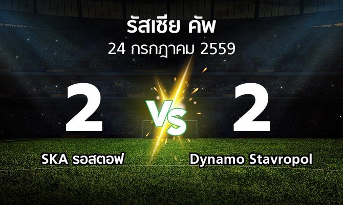 ผลบอล : SKA รอสตอฟ vs Dynamo Stavropol (รัสเซีย-คัพ 2016-2017)