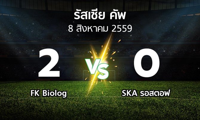 ผลบอล : FK Biolog vs SKA รอสตอฟ (รัสเซีย-คัพ 2016-2017)