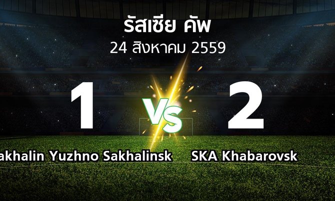 ผลบอล : Sakhalin Yuzhno Sakhalinsk vs SKA Khabarovsk (รัสเซีย-คัพ 2016-2017)