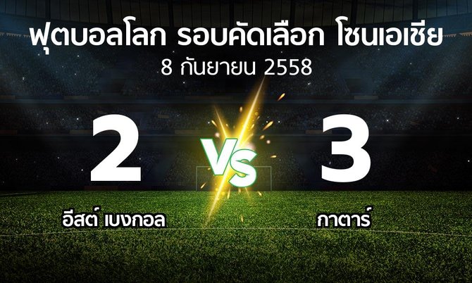 ผลบอล : ฮ่องกง จีน vs กาตาร์ (ฟุตบอลโลก-รอบคัดเลือก-โซนเอเชีย 2015-2017)