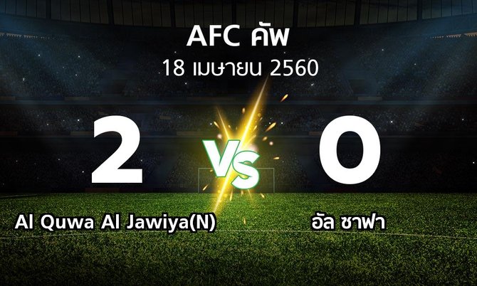 ผลบอล : Al Quwa Al Jawiya(N) vs อัล ซาฟา (เอเอฟซีคัพ 2017)